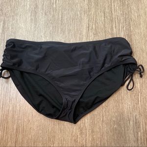 24 & Ocean Adjustable Black Bottom Bikini Swimwear